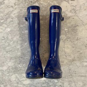 Blue Gloss Hunter Boots
